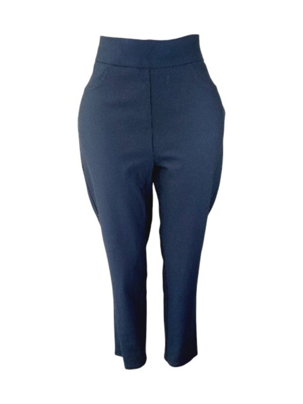 Honey Love Women's Black High-Rise Straight Leg Ankle Trouser Pants Size 2X
